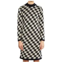 DEDICATED Women's Dress Lo Pepita Cats Abito Donna (S, grigio)
