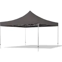 TOOLPORT 4x4m gazebo pieghevole PES, PROFESSIONAL alluminio, crema