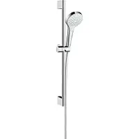 Hansgrohe Croma Select S Ensemble de douche Vario avec barre de douche 65 cm, blanc/chrome, 26562400, 26562400