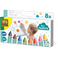 SES Creative Astuccio Tiny Talents Con 8 Pastelli Per Il Bagno