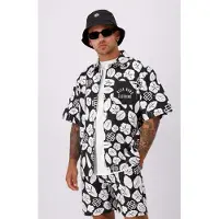 BLACK BANANAS Bohemian Shirt Black/white Taglia: XS | Camicie Casual Outlet | Uomo | Nero