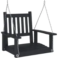 vidaXL Sedia da giardino sospesa con catene metalliche in legno massiccio di abete nero