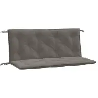 vidaXL Cuscini per panca da giardino 2 pz. Tessuto grigio scuro melange 120x50x7 cm