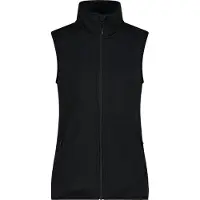 CMP Women's Vest Jacquard Knitted Gilet in pile Donna (40, nero)