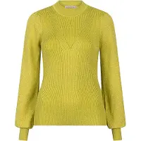 Esqualo Sweater Mix Rib V-detail Lurex Matcha Green Taglia: L | Maglioni a maglia Outlet | Donna | Verde