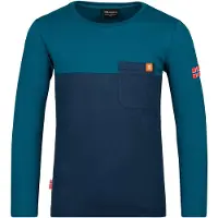 TROLLKIDS Kid's Bergen Longsleeve Maglia a manica lunga Bambini (164, blu)