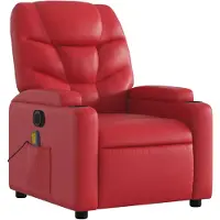 vidaXL Sedia da massaggio elettrica in Pelle finta rossa