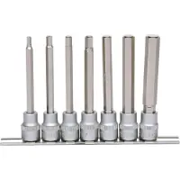 Ks Tools Set di bussole da 3/8" esagonali lunghe 7 pezzi - 911.1560