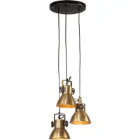vidaXL Lampada a sospensione 25 W Ottone antico 30x30x100 cm E27