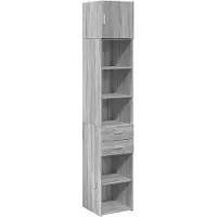 vidaXL Armadio alto stretto grigio Sonoma 40x42,5x225 cm Materiale a base di legno