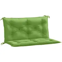 vidaXL Cuscini per panca da giardino 2 pz. Tessuto verde melange 100x50x7 cm