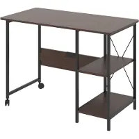 Macleans Tavolo pieghevole MC-411 B 107x45x75cm, con piano, colore noce scuro