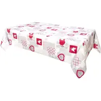 Habitable Tovaglia AUDREY - ROUGE - 140X200 CM - Rosso - 140x200 cm