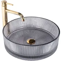 REA Lavabo Da Appoggio INGRID GreyRound