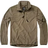 Brandit Pullover 'Troyer Ripstop' oliva / nero