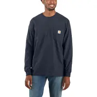 Carhartt Dearborn Loose L/S T-Shirt Maglia a manica lunga Uomo (XXL, blu)