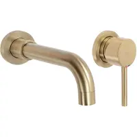 REA Rubinetto da Incasso Lungo Long Gold Brush + Box