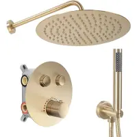 REA Set Doccia da Incasso Lungo Brush Gold Box