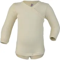 Engel Kids' Wraparound Bodysuit L/S Intimo lana merinos Bambini (62/68, beige)