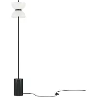 Maytoni Piantana LED Kyoto, nera, altezza 145 cm, marmo