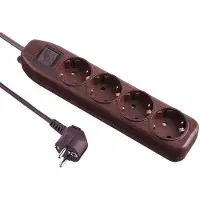 Electraline 62062, ciabatta multipresa a 4 prese con interruttore, cavo da 1,5 metri / Multipresa