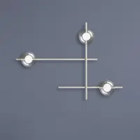 SFORZIN Applique Mikado, cipria/trasparente, a 3 luci, vetro