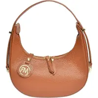 Roberta M borsa in pelle da donna Banana Bag RM1918 Cognac