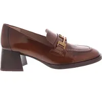 Hispanitas per donna. HI243590 Scarpe con tacco in pelle marrone con cinturino (41), 3 a 5cm, Nessuno, Casual