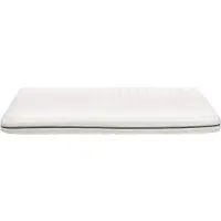 Beliani Materasso in schiuma bianco 140 x 200 cm tessuto poliestere sfoderabile con cerniera per letto matrimoniale medio duro