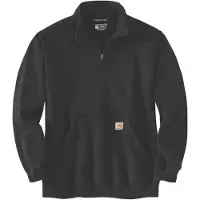 Carhartt Marquette 1/4-Zip Mock-Neck Sweatshirt Maglione Uomo (XXL, nero)