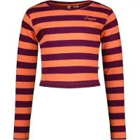 Vingino Girls G-basic-crop Rib Stripe T-shirt Fresh Coral Taglia: 12 | Camicie Outlet | Unisex | Arancia
