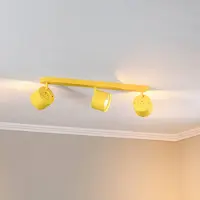 Argon Faretto da soffitto Chloe orientabile a 3 luci, giallo