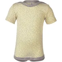 Engel Baby Bodysuit Short Sleeve with Press Studs on Shoulder Intimo lana merinos Bambini (50/56, beige)