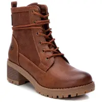 Refresh per donna. 17014502-CAMEL Stivaletti 170145 marrone - Altezza tacco: 5cm- (38), 5 a 8cm, Cerniera, Casual