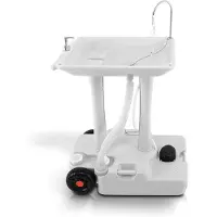 SereneLife Lavandino da campeggio, serbatoio d'acqua da 30 litri, lavello, lavabo mobile con pompa a pedale, lavello da esterno, porta asciugamani incluso