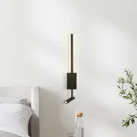 Zambelis Applique a LED 23039, nero, 3.000 K, a 2 luci, metallo