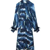 Pom Amsterdam Dress - Jada Feathers Blue Taglia: 38 | Abiti in T-Shirt Outlet | Donna | Blu