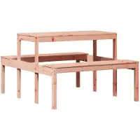 vidaXL Tavolo da picnic 110x134x75 cm in legno di pino massiccio