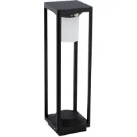 LUCANDE Lampada da vialetto a LED e solare Nilea, 50 cm, nera, con sensore