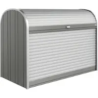 Biohort Rolladenbox StoreMax Mülltonnenbox Fahrradbox 190 - (190x97x136cm) quarzgrau-metallic