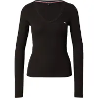 Tommy Hilfiger Maglietta A Maniche Lunghe Con Collo A V Essential Rib Slim Fit