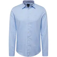 Armani Exchange per uomo. 8NZCGBZ8ANZ0536 Camicia Oxford sportiva blu (L), Casual, Cotone, Manica lunga