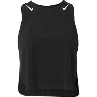 Nike Running - Canottiera corta, leggera e traspirante - W Aeroswift Dri-Fit ADV Crop Tank Black White per Donne - Taglia L - Nero