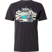 Superdry per uomo. M1011996A T-shirt grafica New York Vl nera (XXL), Nero, Casual, Cotone, Manica corta