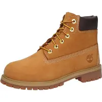Timberland unisex per bambino. TB1127097131 Stivali in pelle marrone con lacci da 6 pollici di alta qualità (34), Basso, Stringhe, Casual, O
