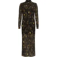 AllSaints Tia Mesh Dress Kateri Hazel Brown Taglia: 8 | Abiti Midi Outlet | Donna | Marrone