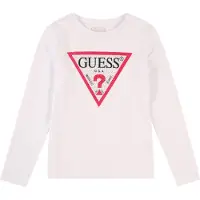 GUESS Maglietta rosso acceso / nero / bianco