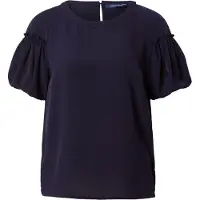 French Connection Crepe Light Puff Sleeve Top Utility Blue Taglia: L | Magliette intime Outlet | Donna | Blu