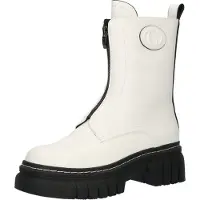GUESS stivaletti combat da donna con chiusura con zip bianco white | Taglia 38