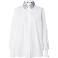 Karl Lagerfeld Rhinestone Collar Shirt White Taglia: 38 | Magliette intime Outlet | Donna | Bianco